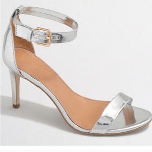 Jcrew metallic high-heel sandals